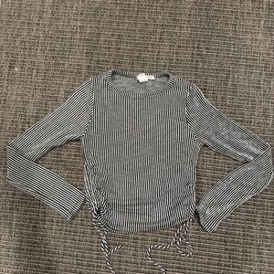 Caution To The Wind Gray Fitted Ruched Crop Top